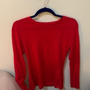 Basic long sleeve red light sweater